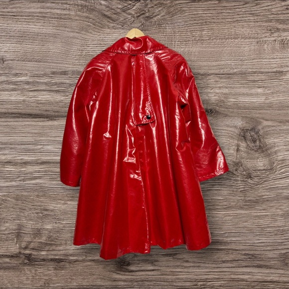 Stunning Vintage Saville Coated Canvas Swing Jacket Polka Dot RED/ NAVY - Picture 2 of 7